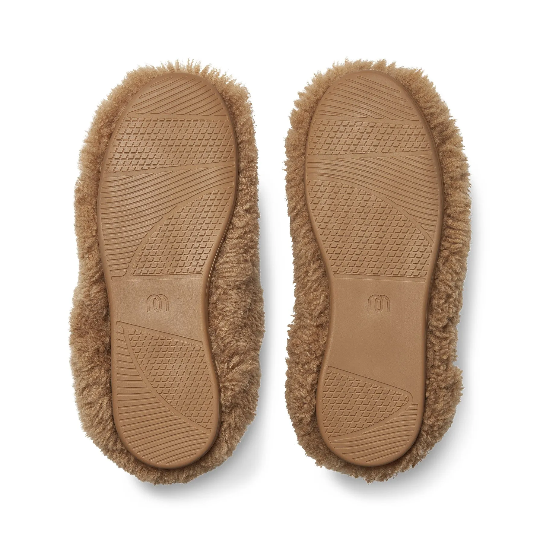 mahabis meribel in gingerbread shearling