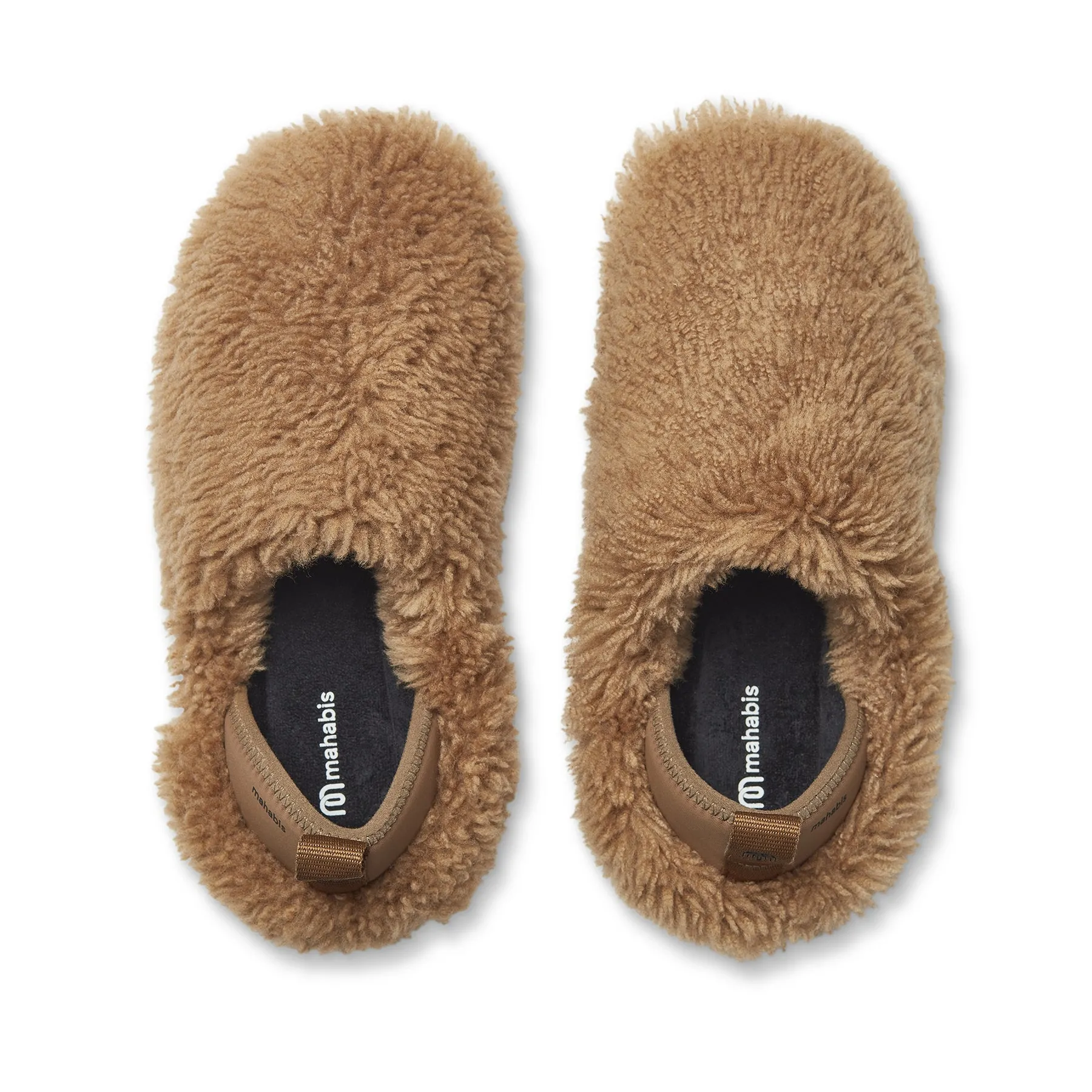 mahabis meribel in gingerbread shearling