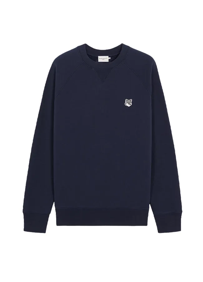 Maison Kitsune Grey Fox Head Patch Classic Sweatshirt