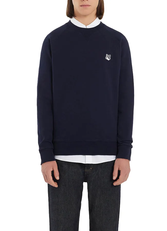 Maison Kitsune Grey Fox Head Patch Classic Sweatshirt