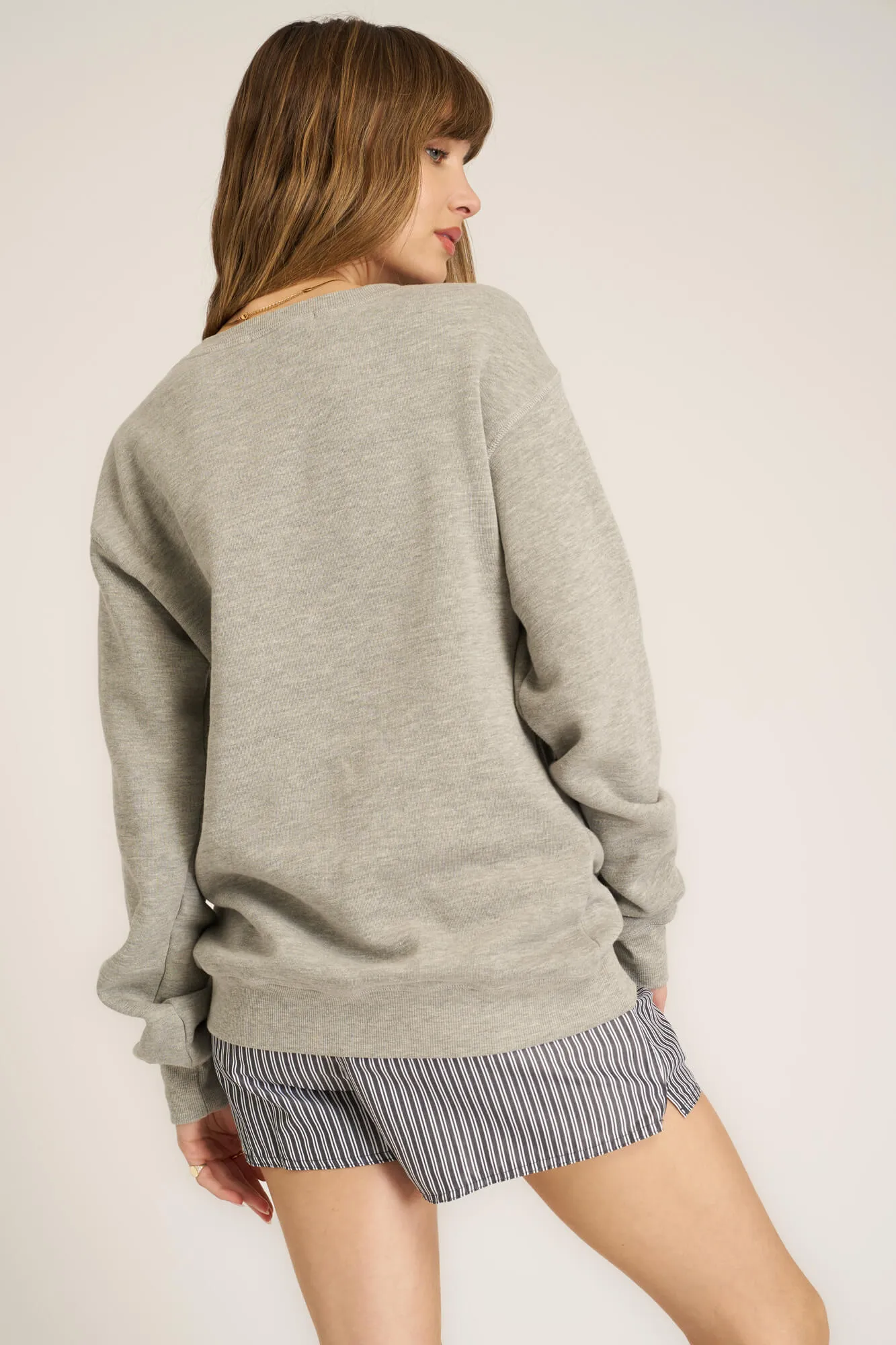 Matcha/Martini Reversible Sweatshirt - Heather Grey