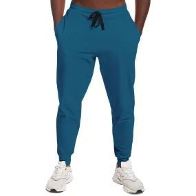 Medium Dark Cyan Joggers | Unisex | with PLUS sizes | Medium Dark Pure Cyan | C100M0Y0K60