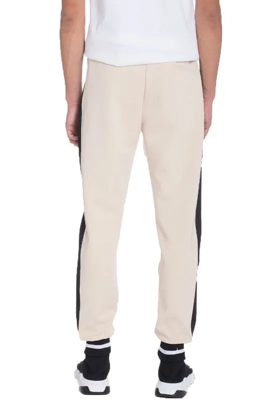 Men's Beige Heavyweight Sweat Jogger Pants