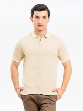 Men's Beige Polo Shirt - EMTPS24-063