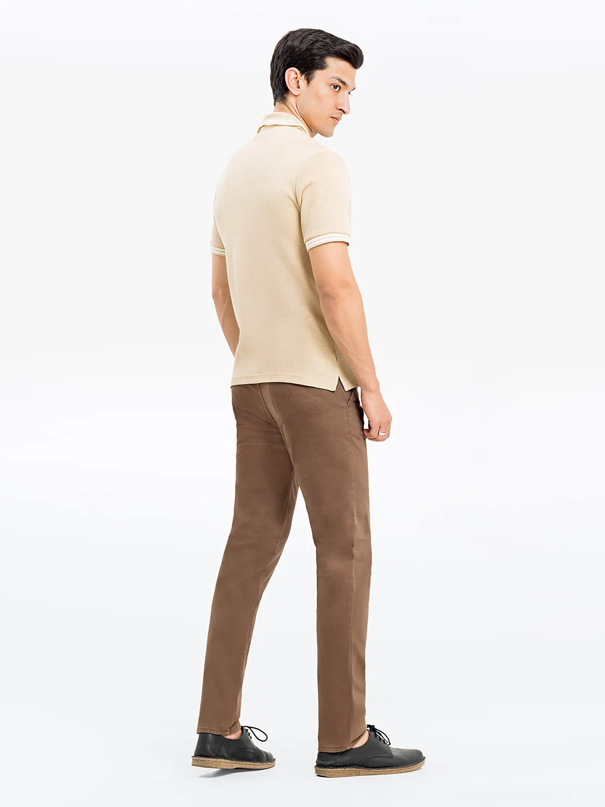 Men's Beige Polo Shirt - EMTPS24-063