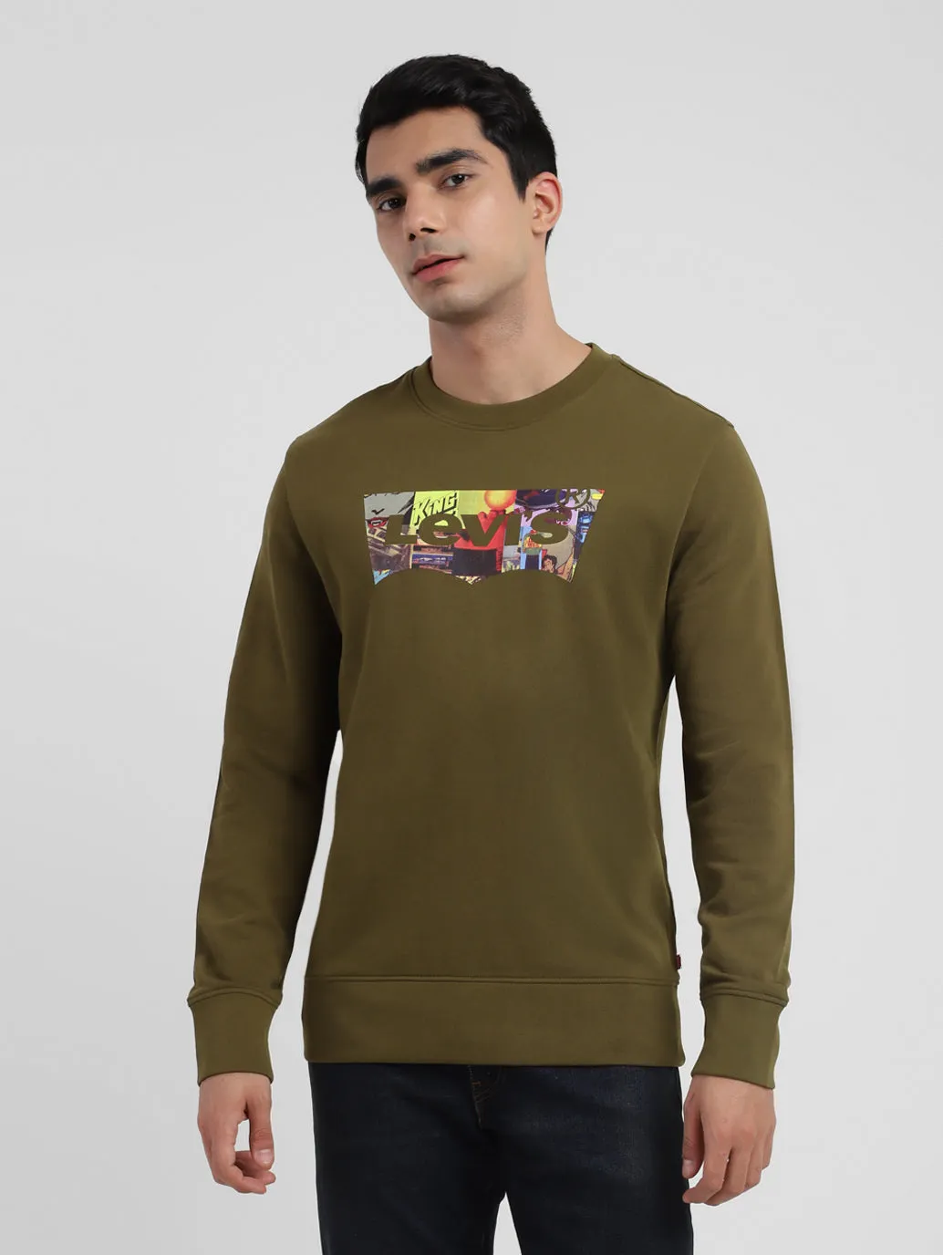 Men's Printed Crew Neck Sweatshirt