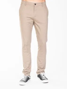 MENS SLIM CHINO - KHAKI - CLEARANCE