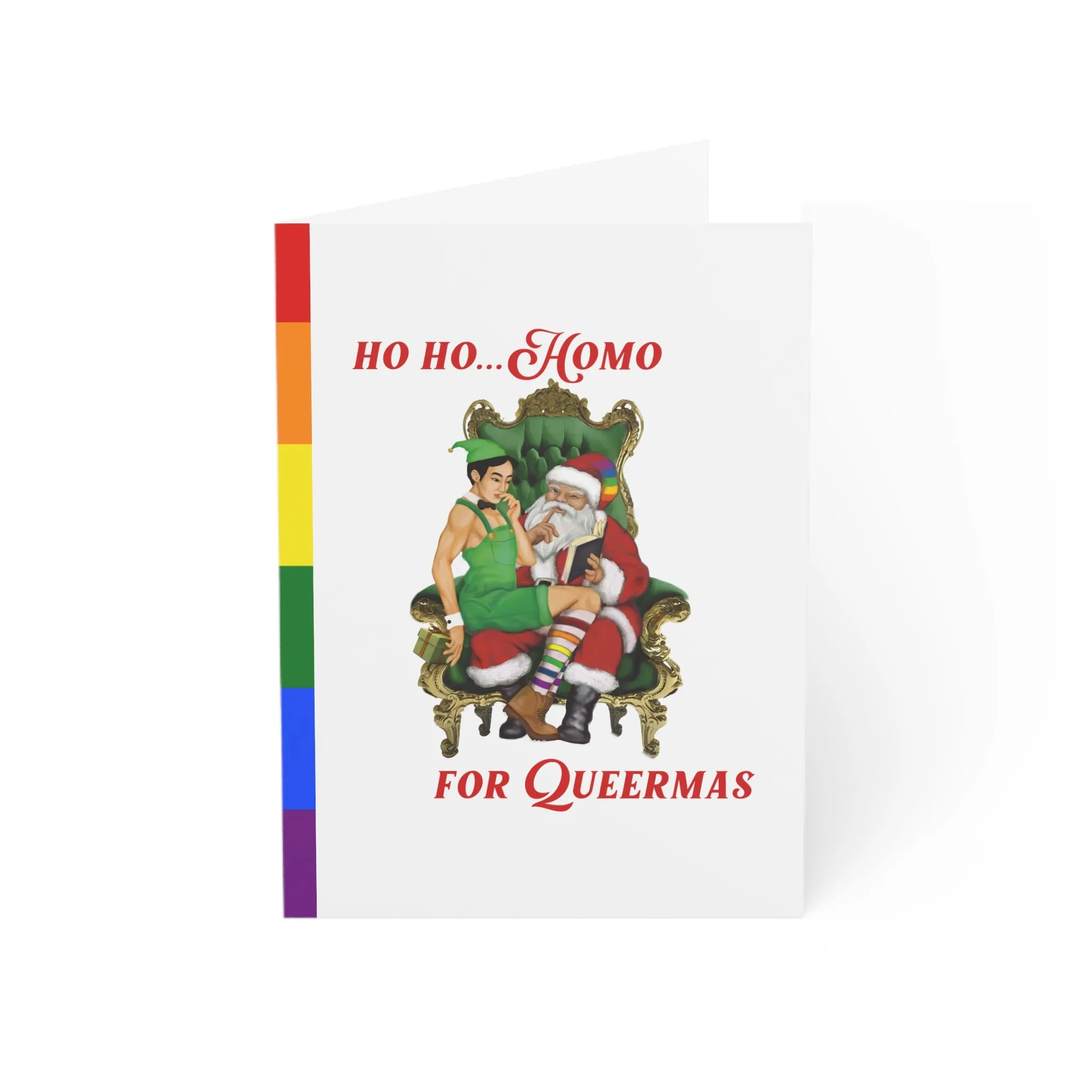 Merry Queermas Greeting Cards '  Ho Ho Homo For Queermas