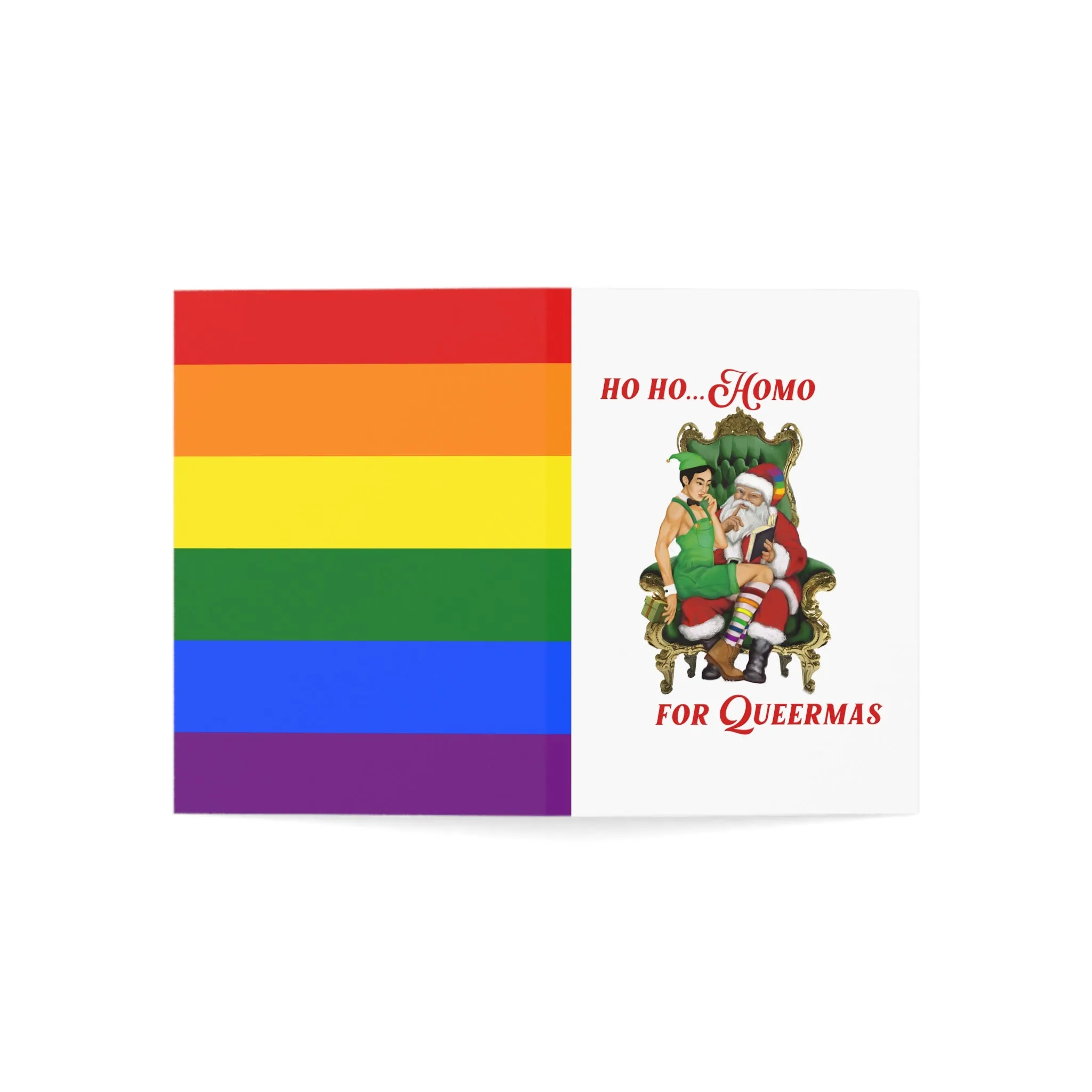 Merry Queermas Greeting Cards '  Ho Ho Homo For Queermas