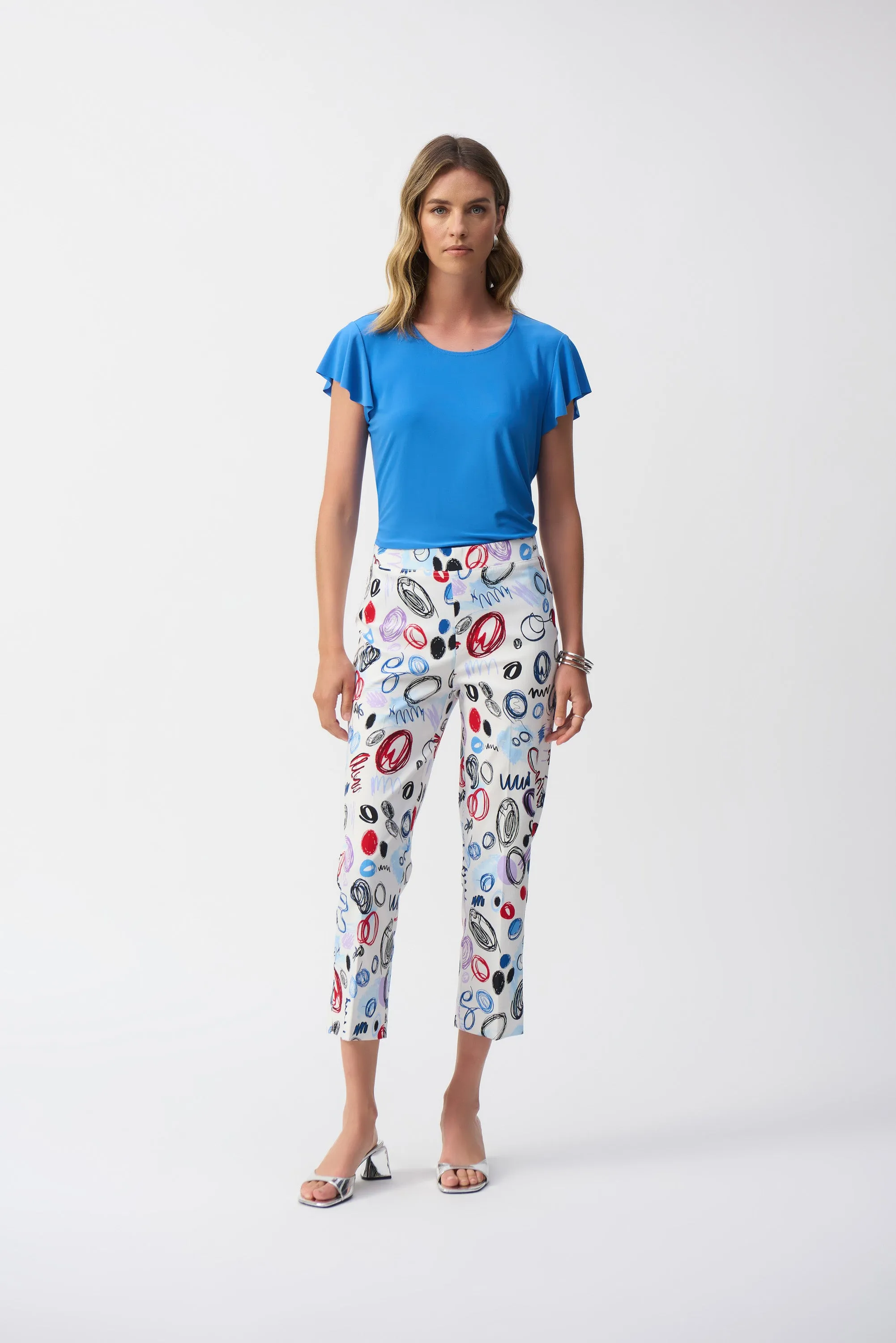 Millennium Abstract Print Crop Pants