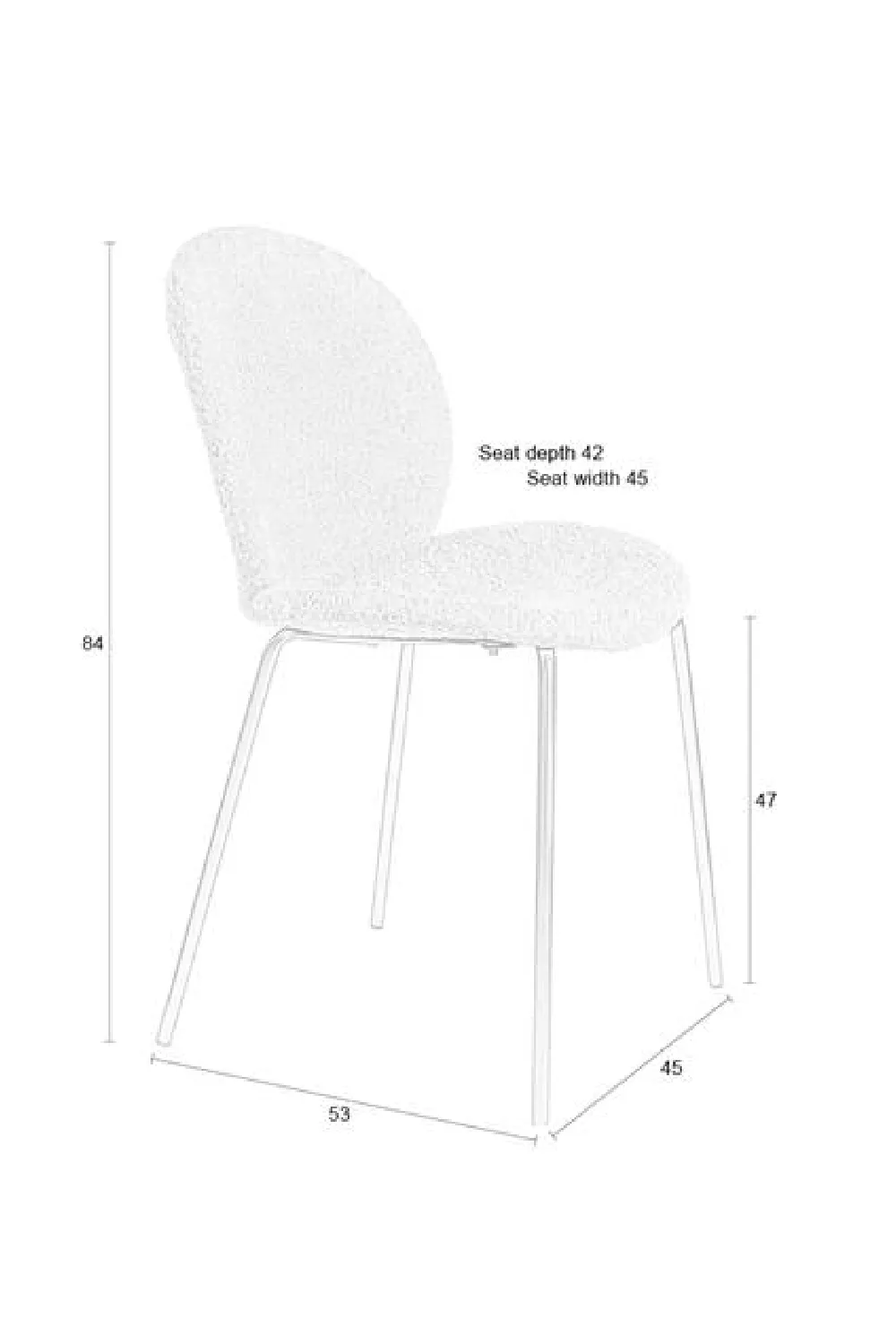 Minimalist Dining Chair Set (2) | Zuiver Bonnet