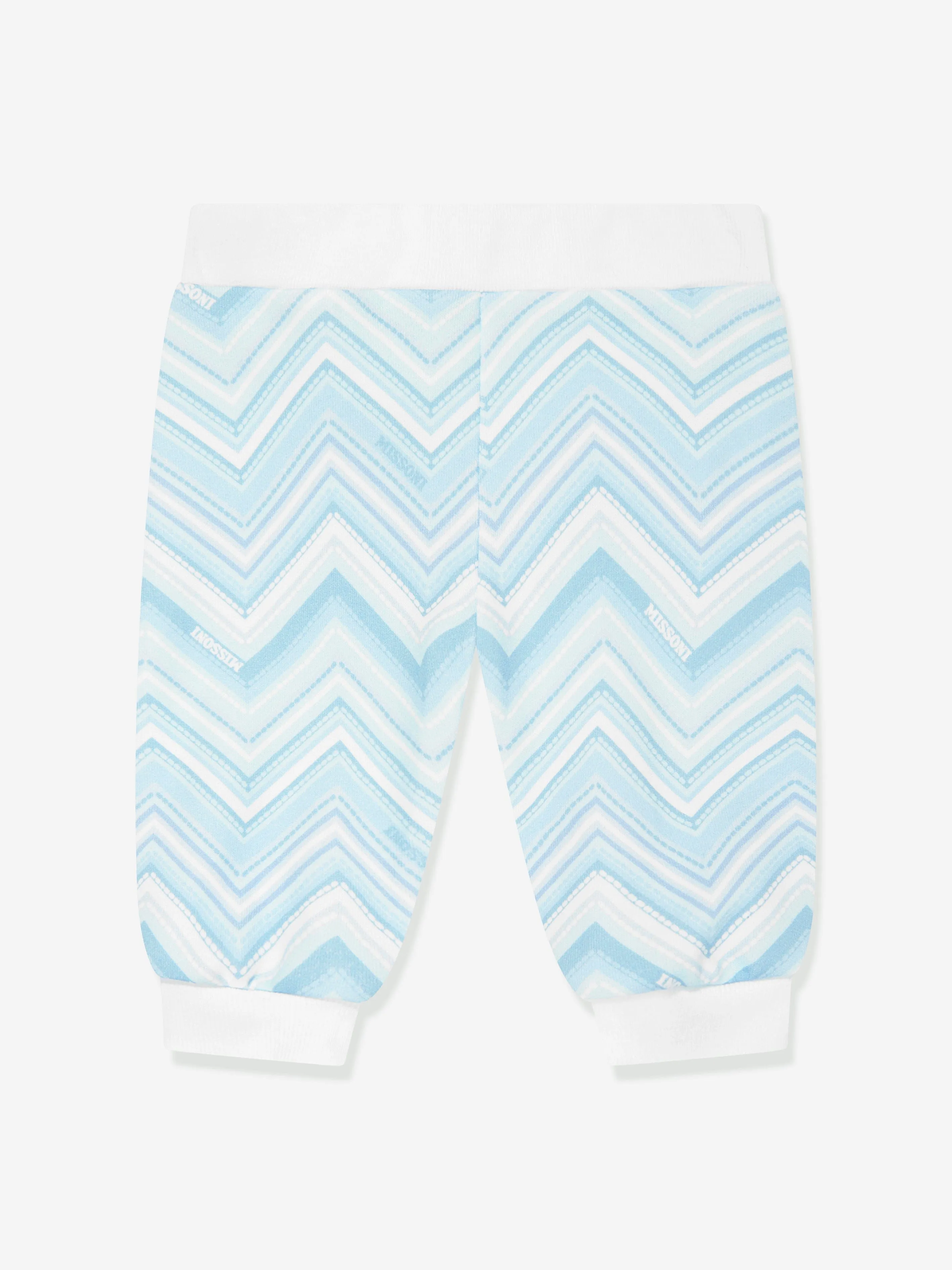 Missoni Baby Boys Zigzag Joggers in Blue