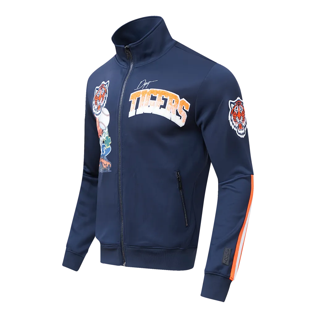 MLB DETROIT TIGERS GRADIENT LOGO MEN'S TRACK JACKET (MIDNIGHT NAVY)