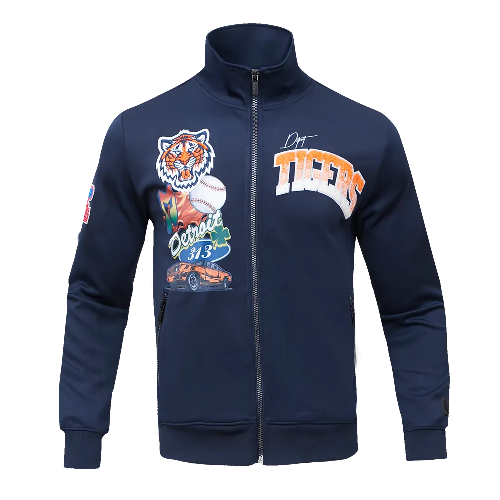 MLB DETROIT TIGERS GRADIENT LOGO MEN'S TRACK JACKET (MIDNIGHT NAVY)