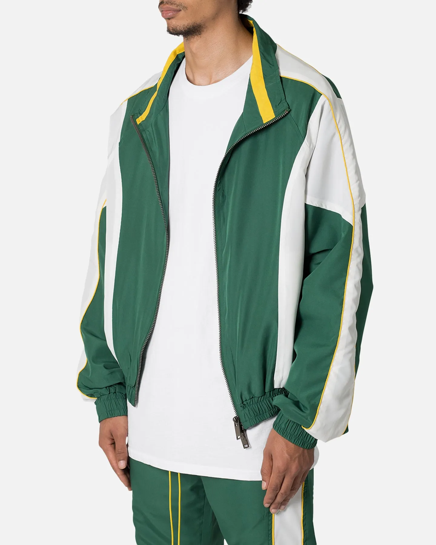 MNML Moto Racing Jacket Green/White