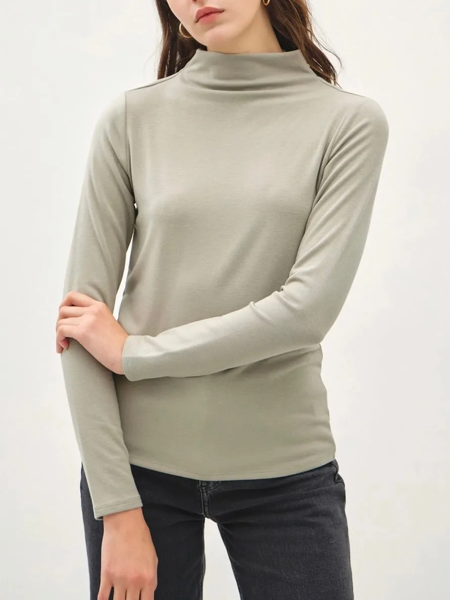 Mock Neck Top - Sage