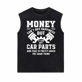 Money Can't Buy Happiness Funny Mechanic Vest Top