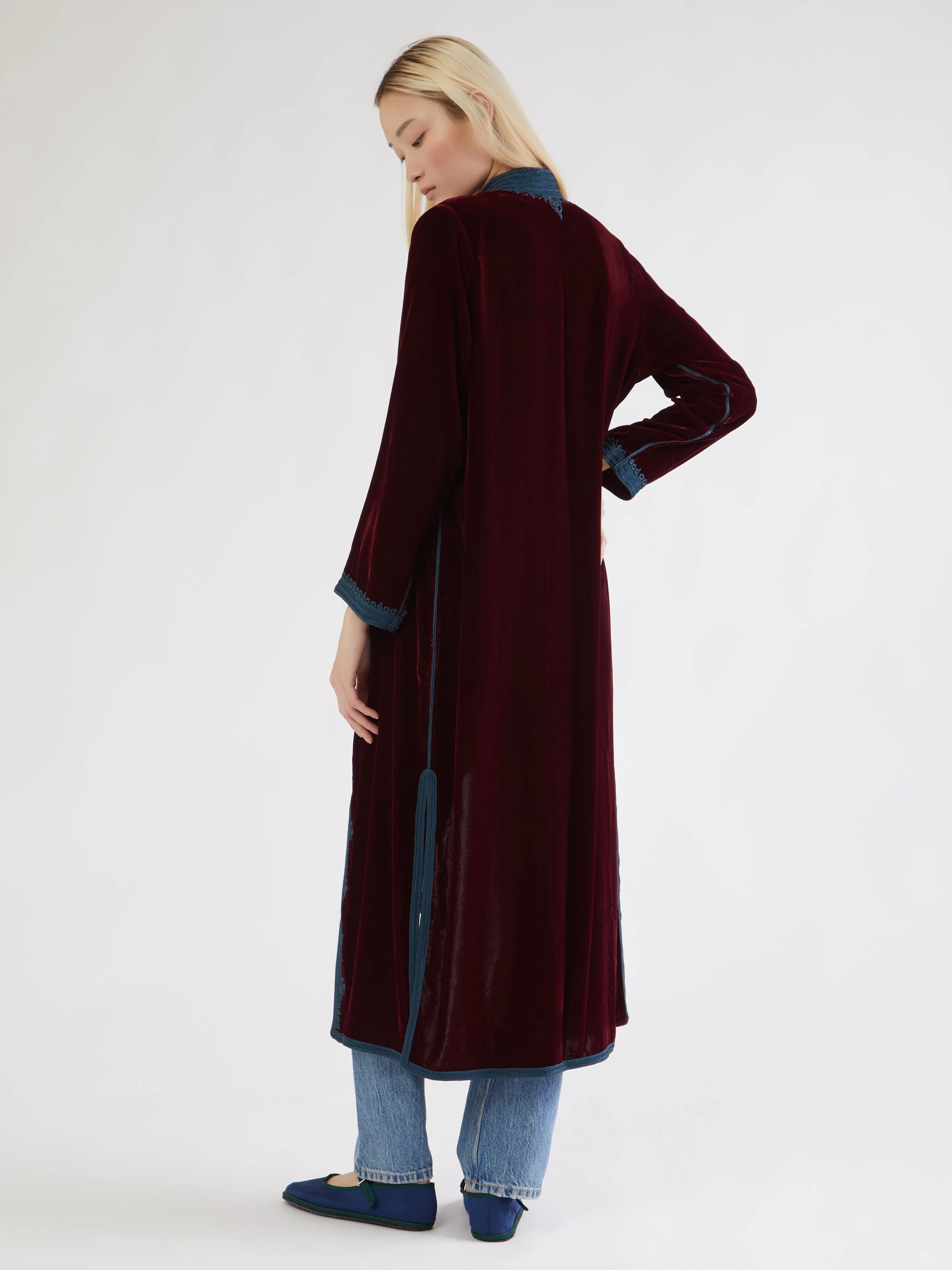 Moroccan velvet coat