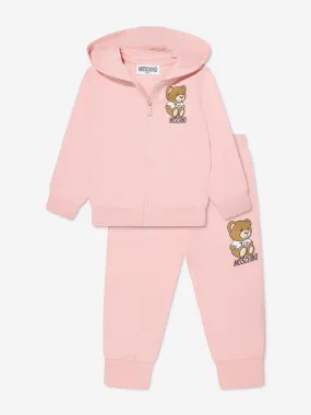 Moschino Baby Girls Teddy Logo Tracksuit in Pink