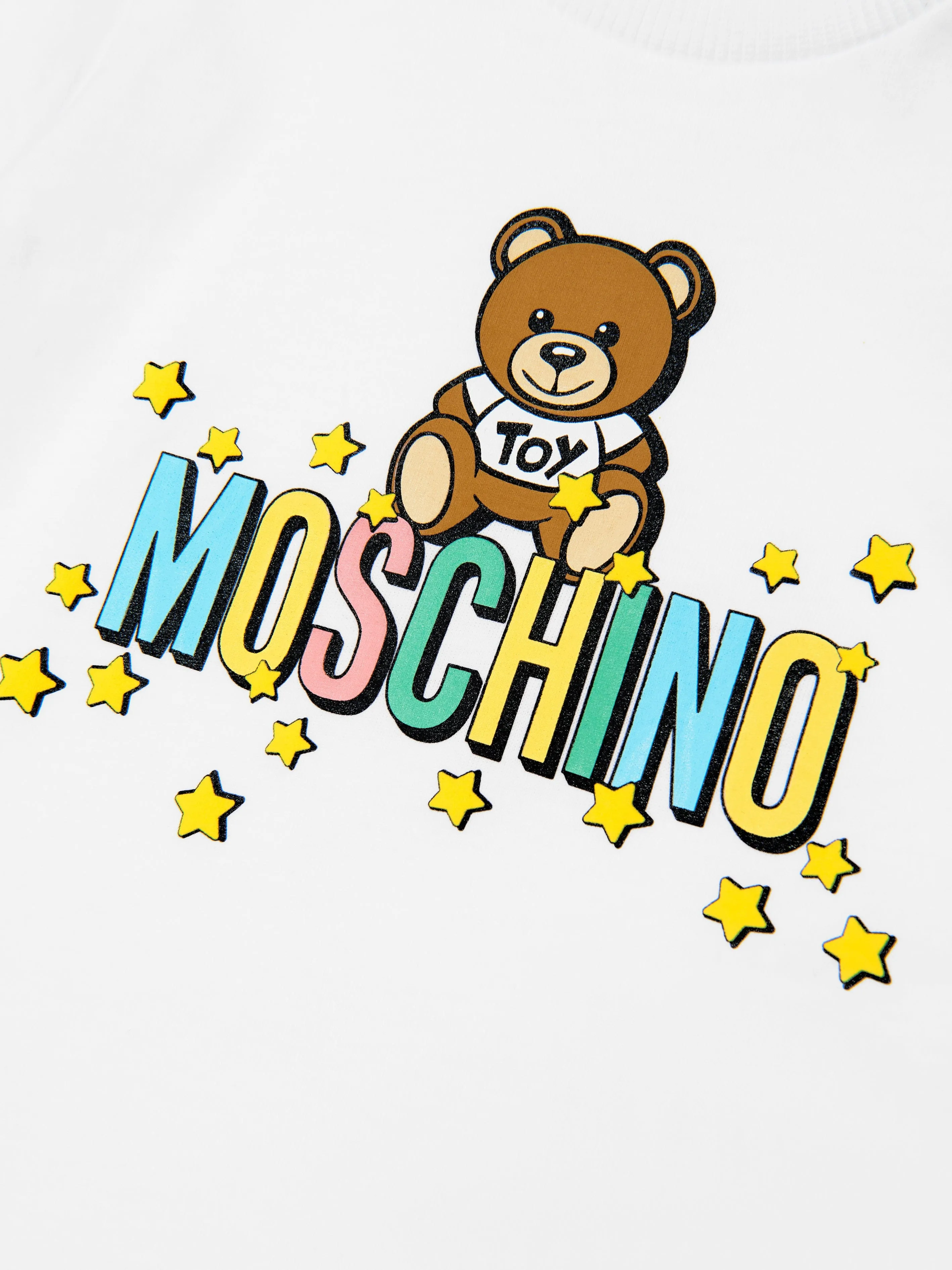 Moschino Baby Teddy Logo T-Shirt in White