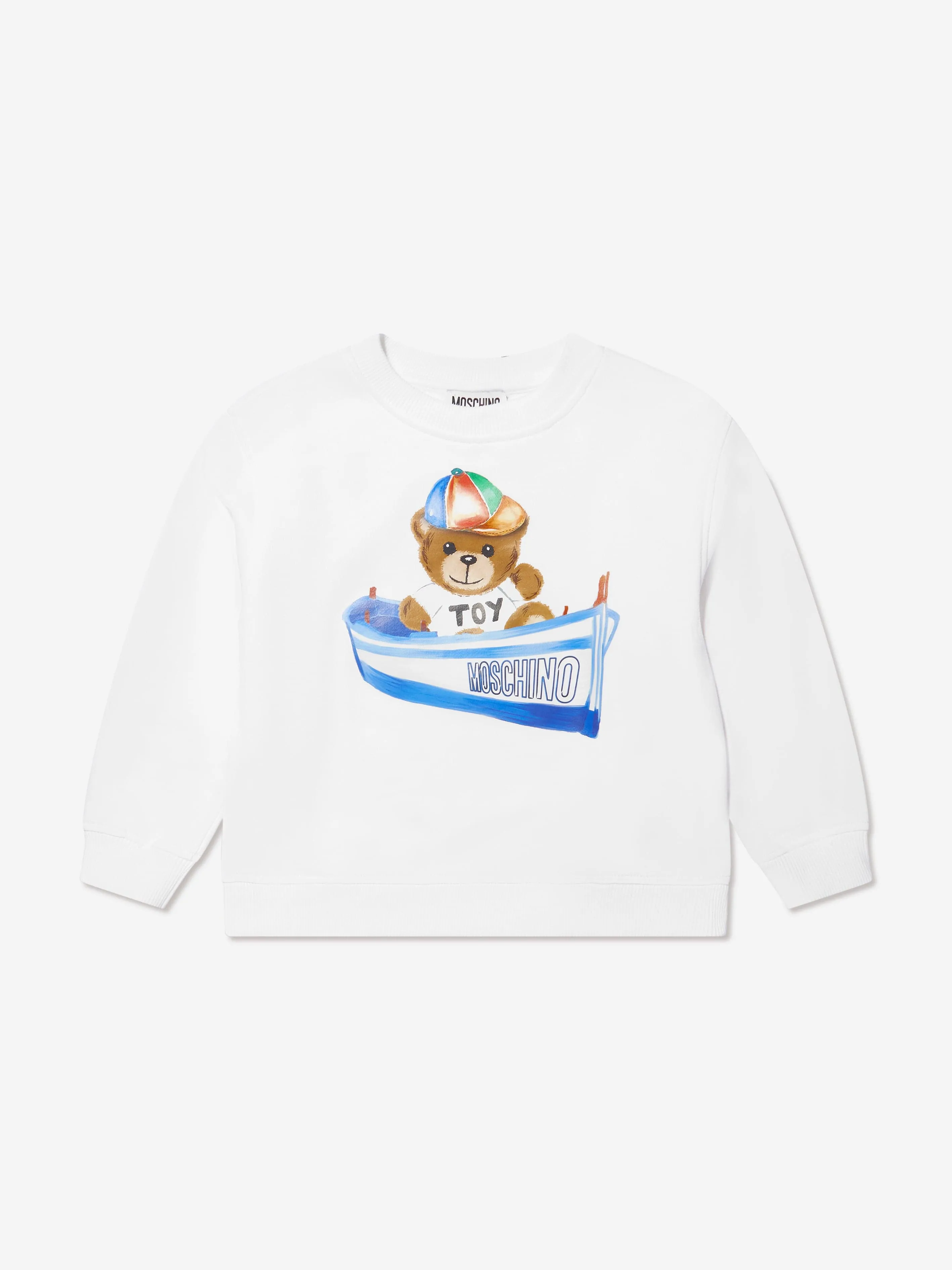 Moschino Boys Boating Teddy Sweatshirt in White