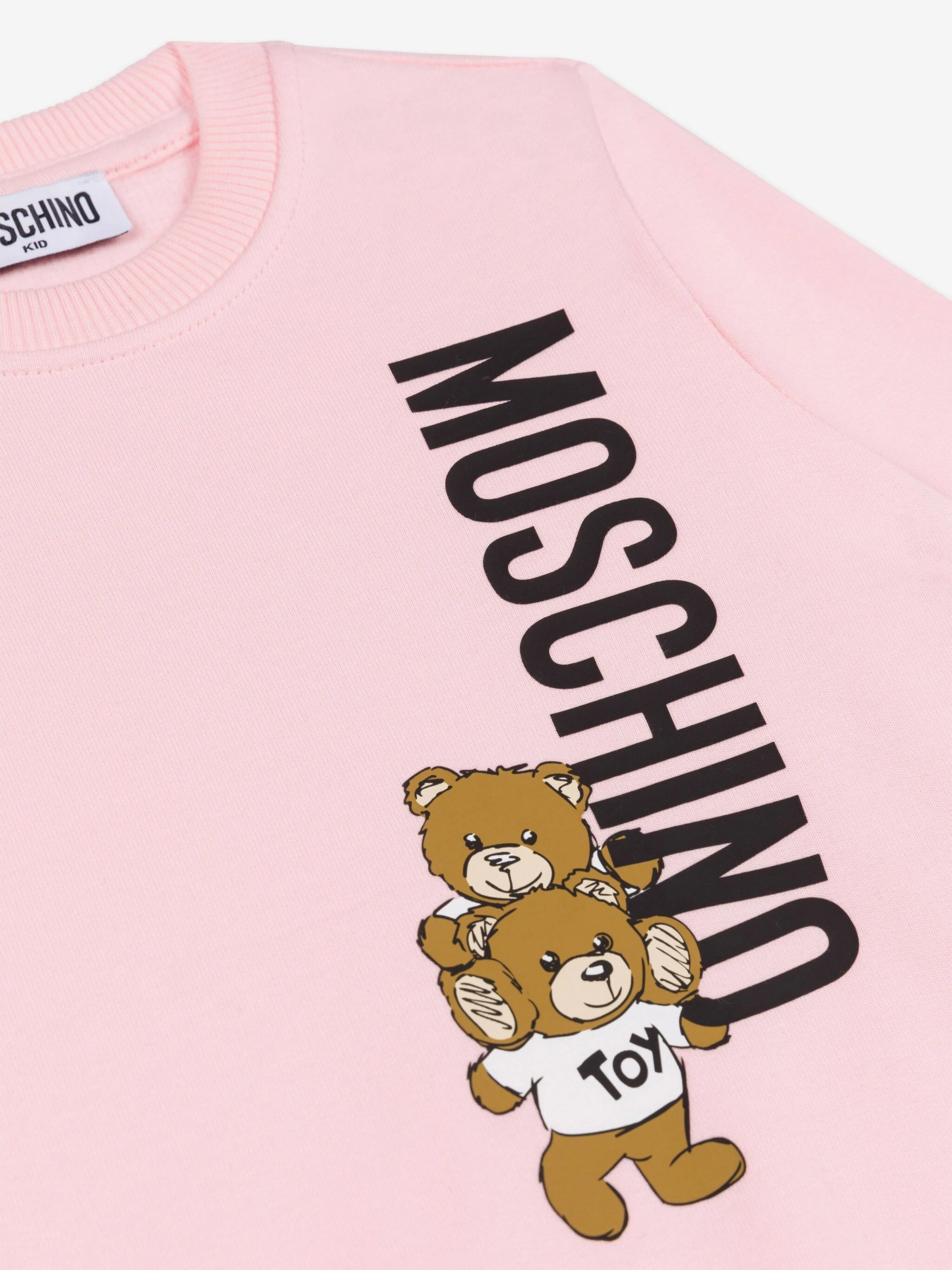 Moschino Girls Teddy Bear Logo Sweatshirt in Pink