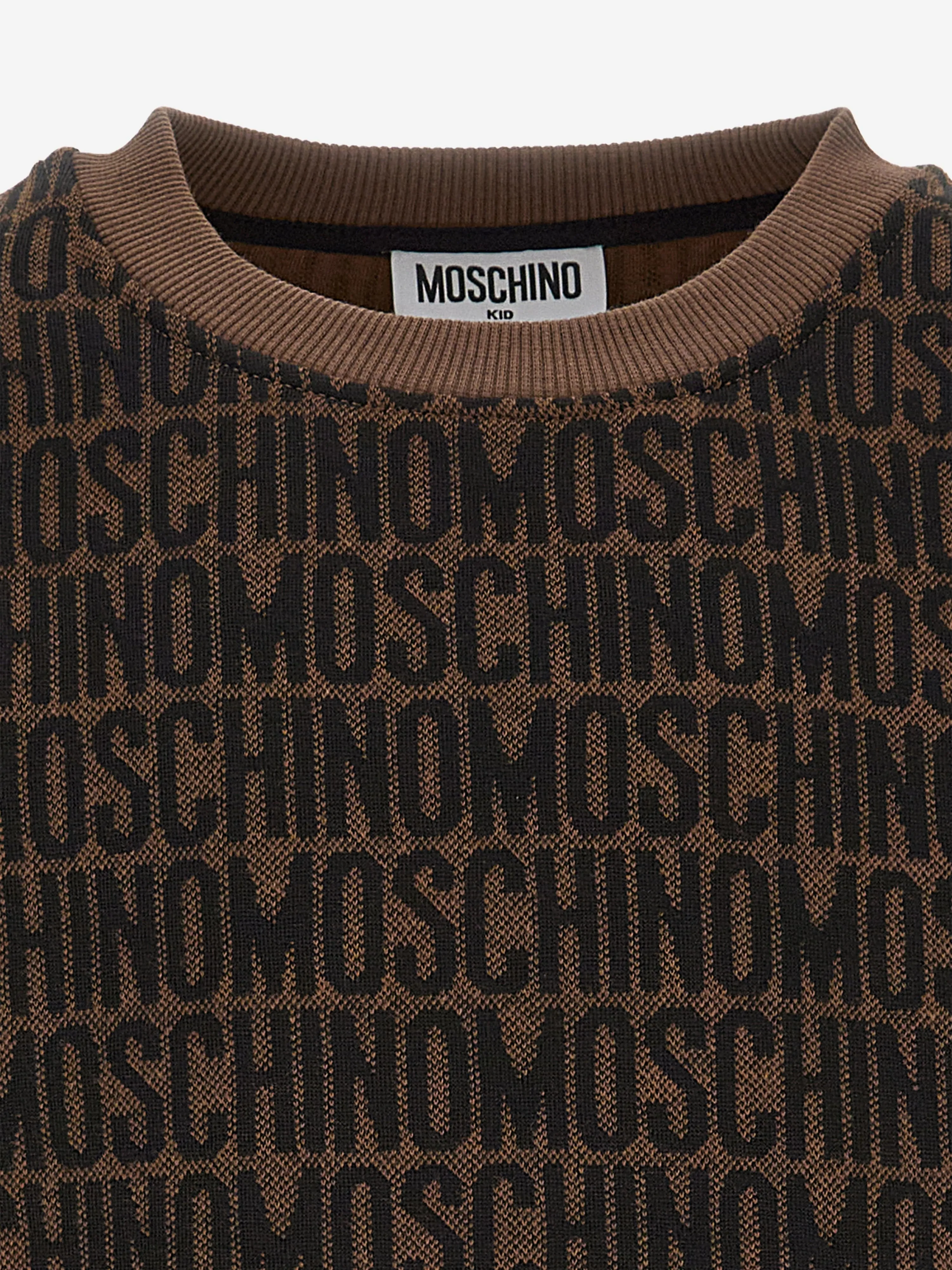 Moschino Kids Logo Sweatshirt in Brown