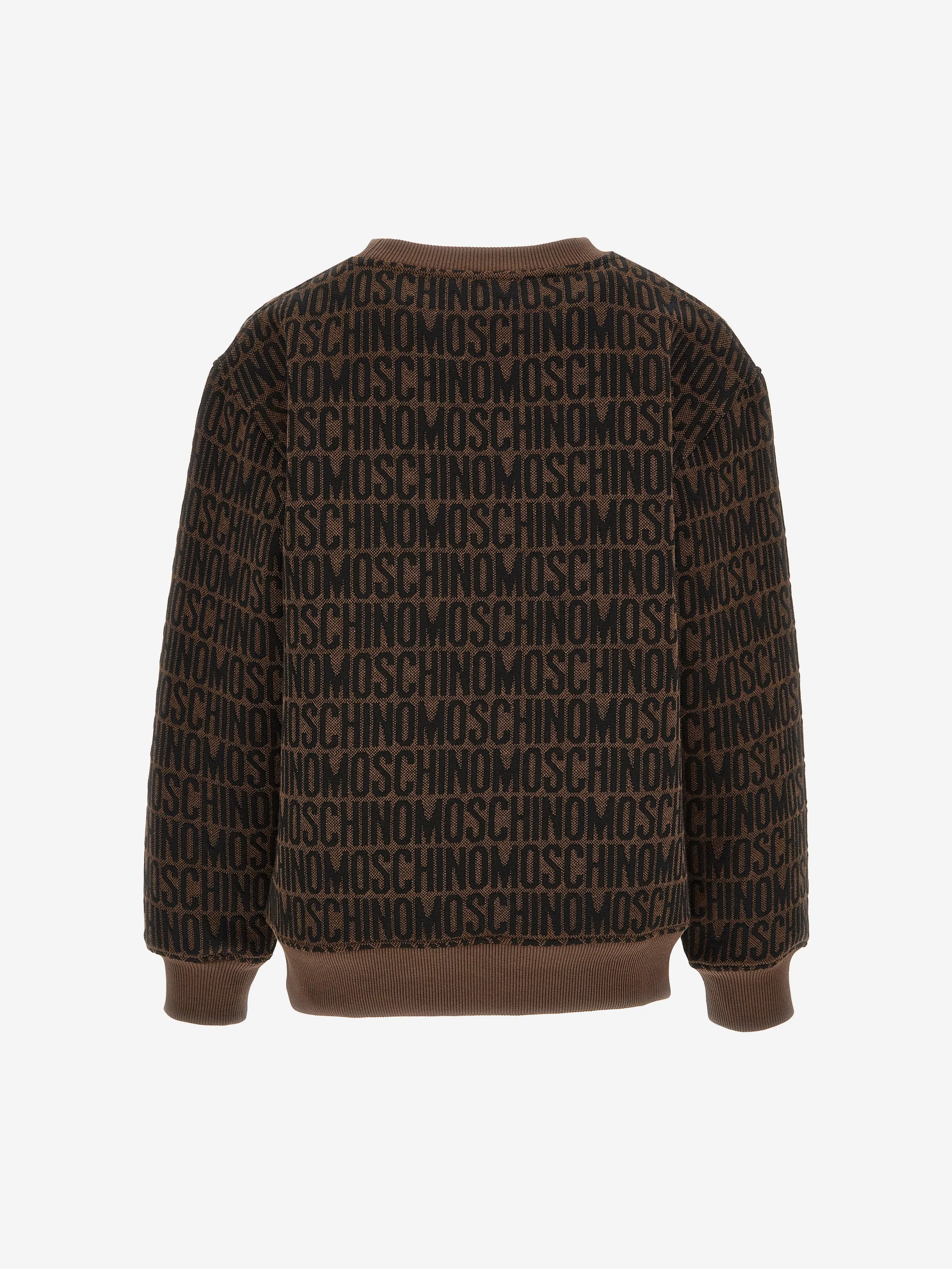 Moschino Kids Logo Sweatshirt in Brown