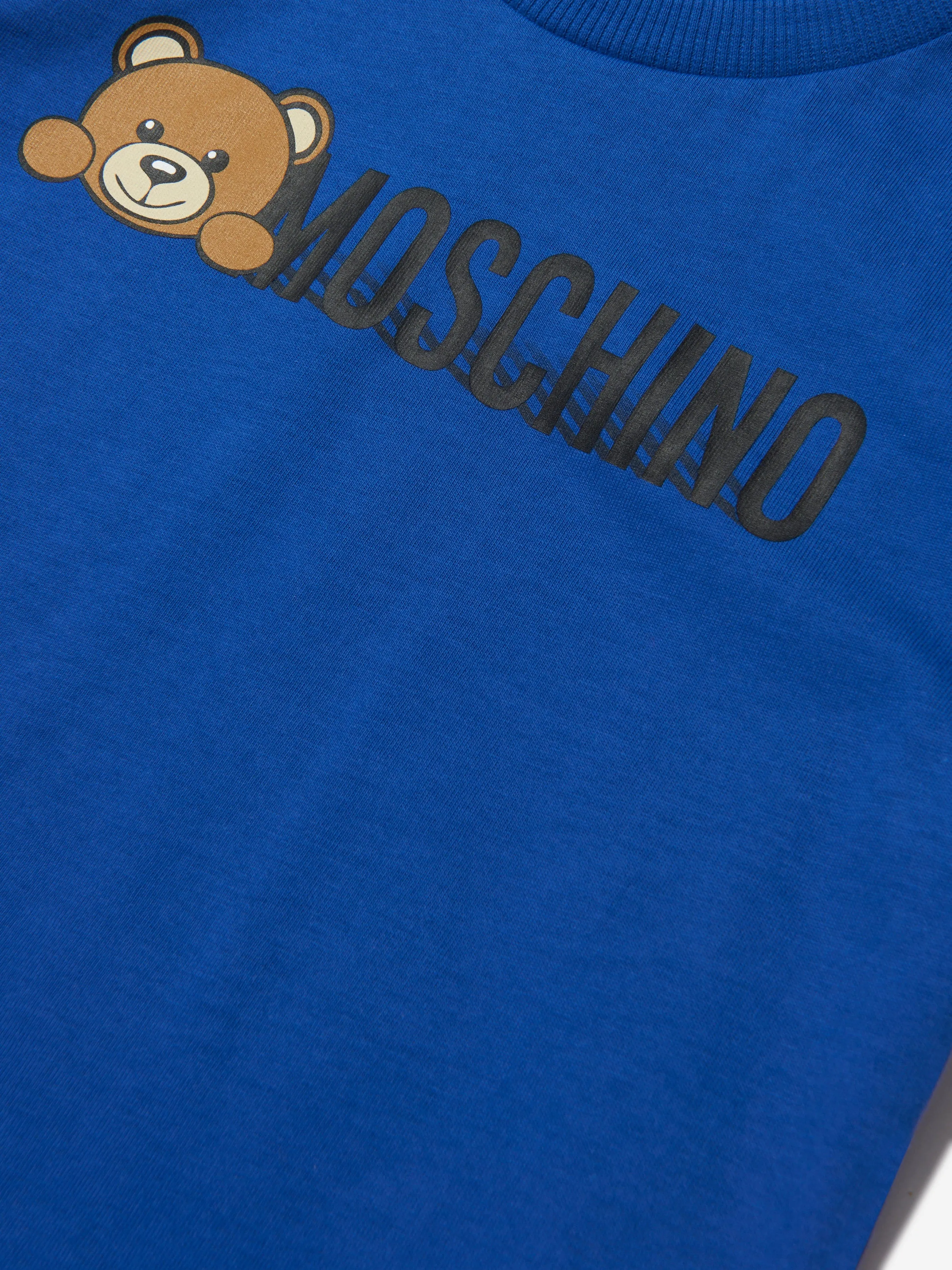 Moschino Kids Teddy Bear Logo T-Shirt in Blue