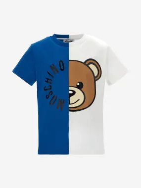 Moschino Kids Two-Tone Logo T-Shirt in Multicolour