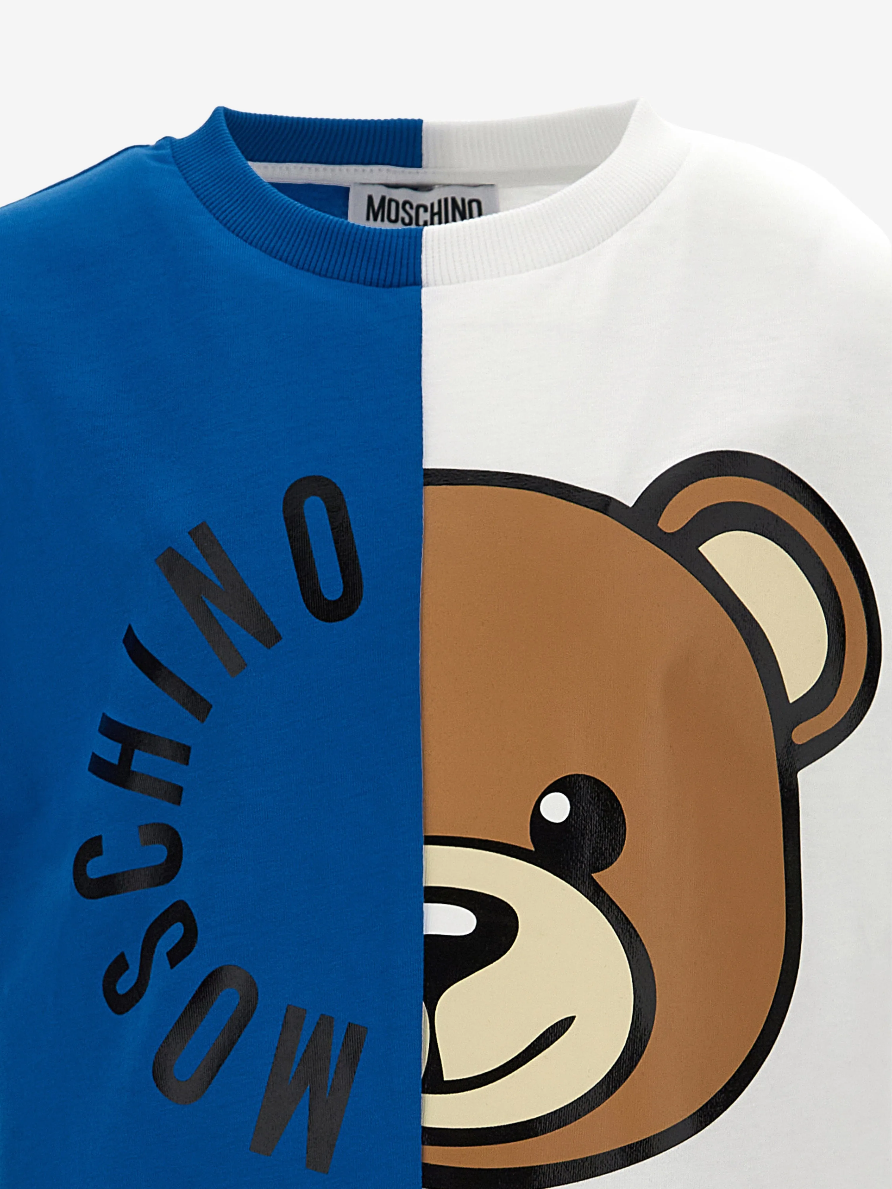 Moschino Kids Two-Tone Logo T-Shirt in Multicolour