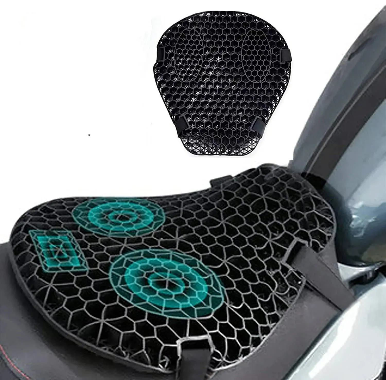 Moto 3D Honeycomb Shock Cushion - Advanced Shock Relief Seat Cushion