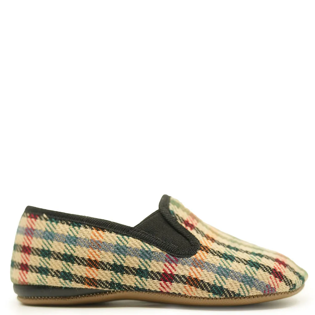 Pepe Plaid Wool Slip On Shoe