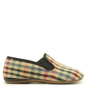 Pepe Plaid Wool Slip On Shoe