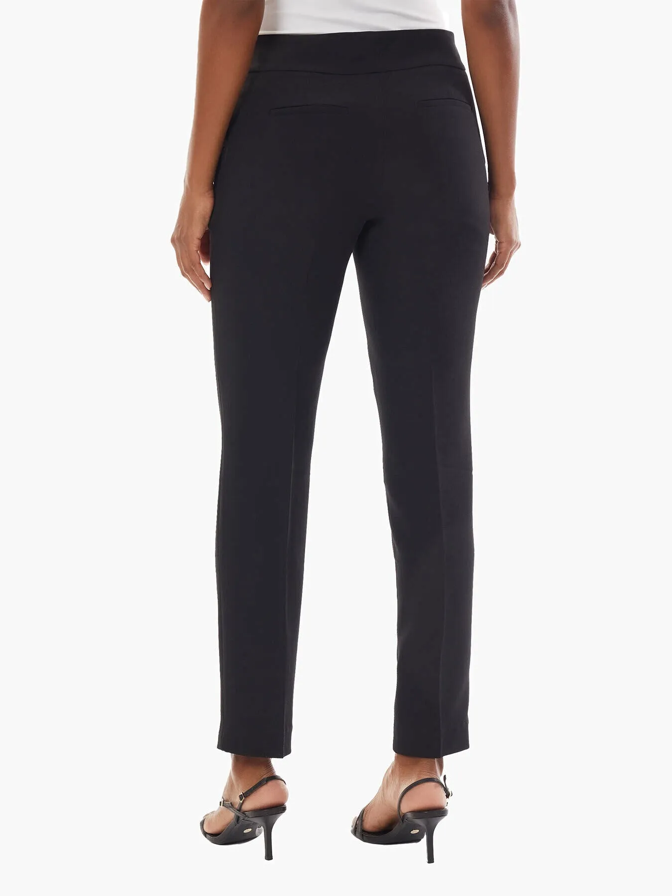 Plus Size Stretch Crepe Slim Leg Sailor Pant