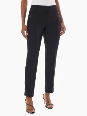 Plus Size Stretch Crepe Slim Leg Sailor Pant