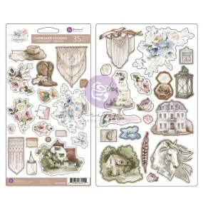 Prima Marketing Bohemian Heart Chipboard Stickers 33 pack*