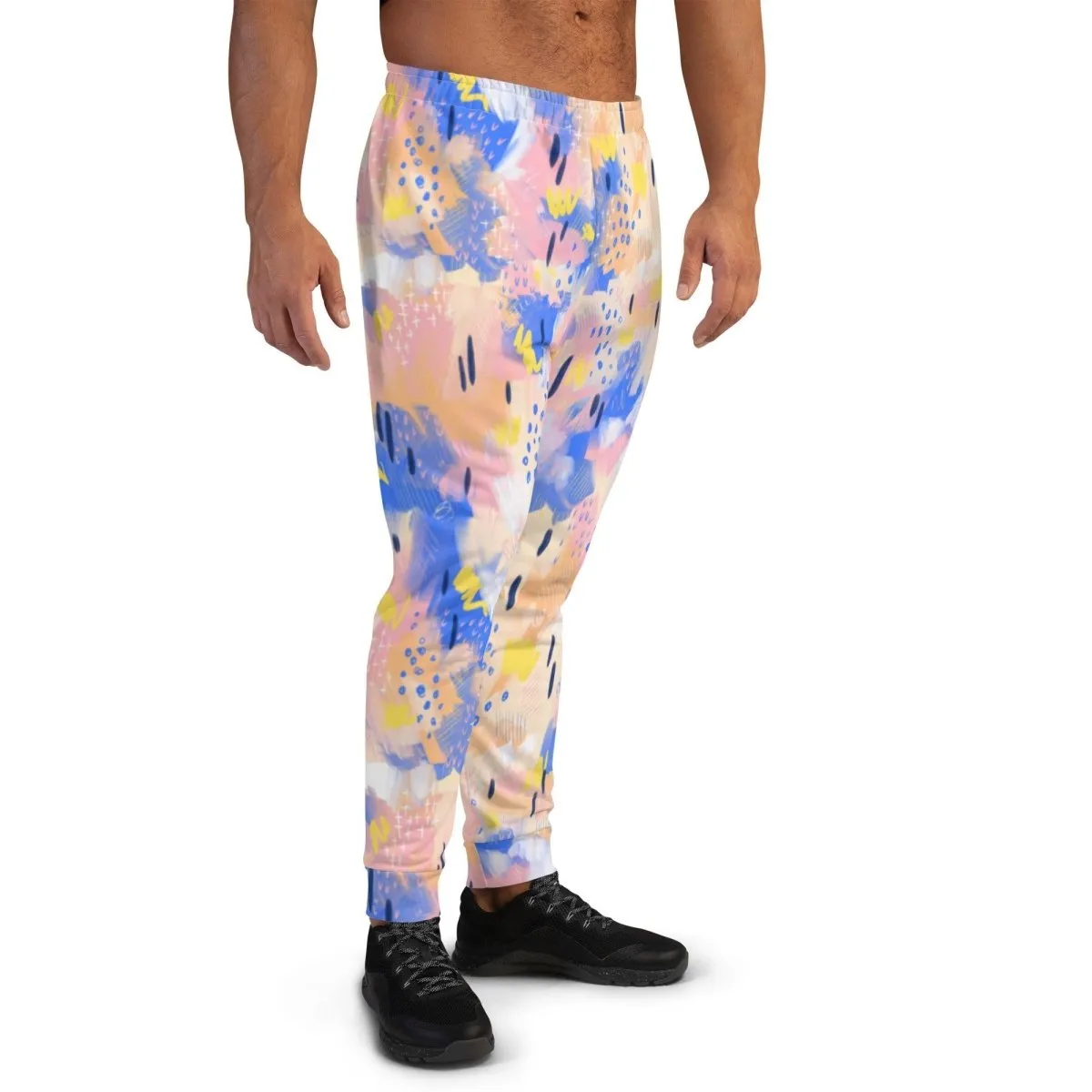 Purple and Pink Abstract Men's Street Joggers