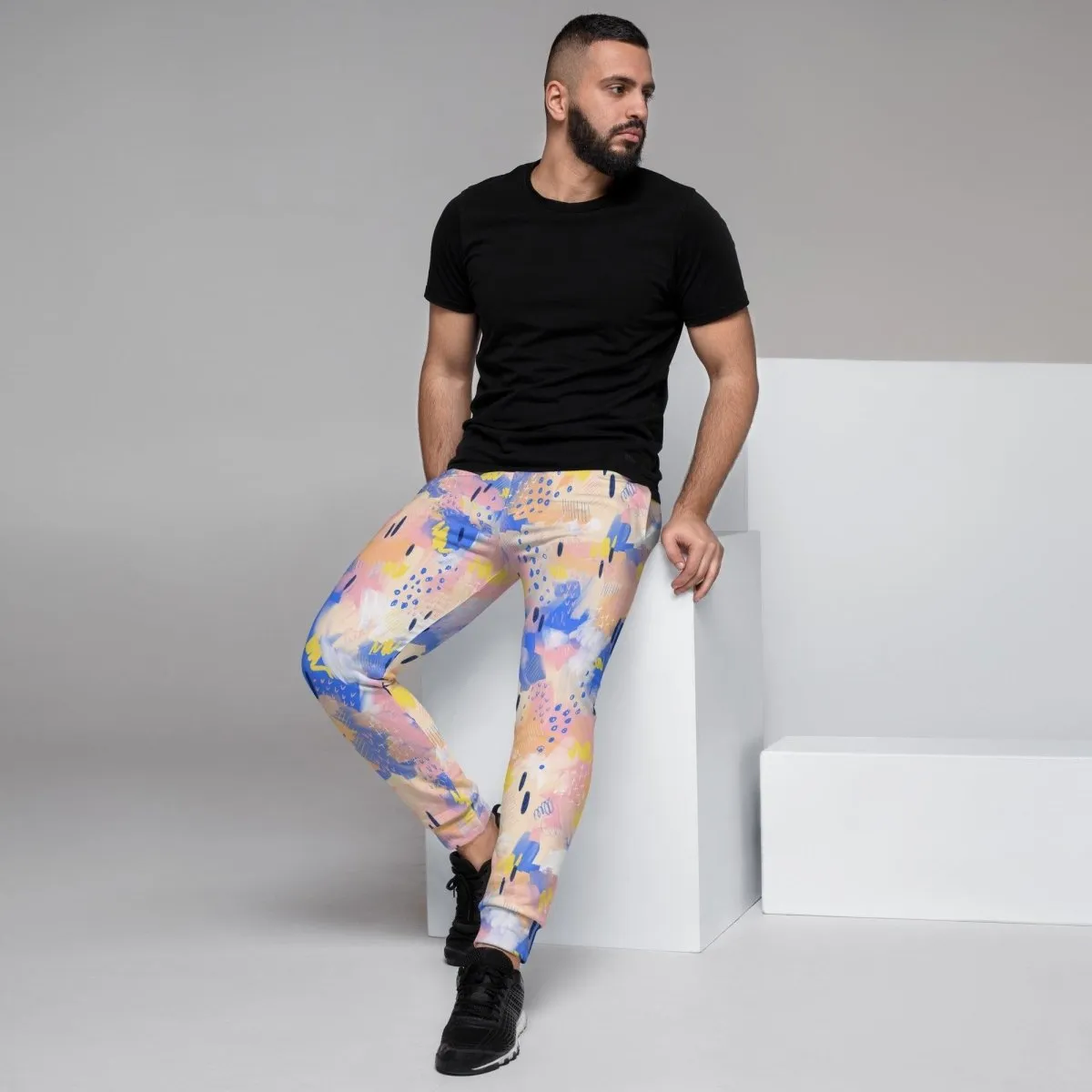 Purple and Pink Abstract Men's Street Joggers