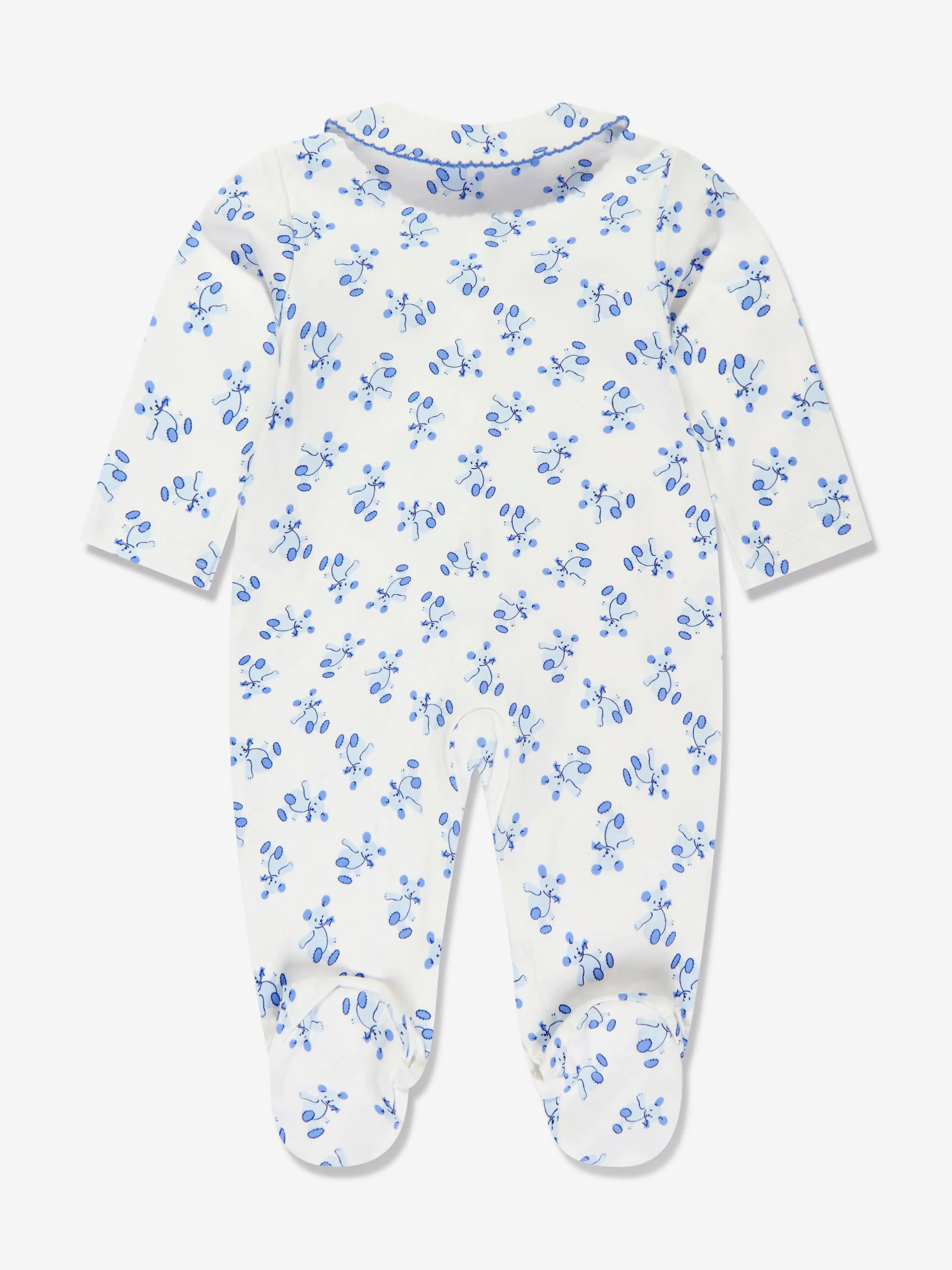 Rachel Riley Baby Boys Teddy Babygrow in White