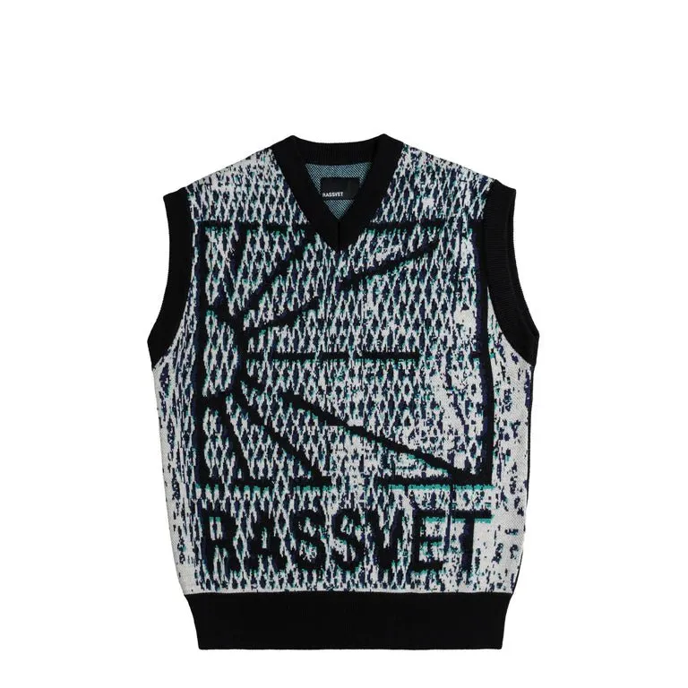 RASSVET - Mesh Camo Knitted Vest PACC14N005 - Blue/Black