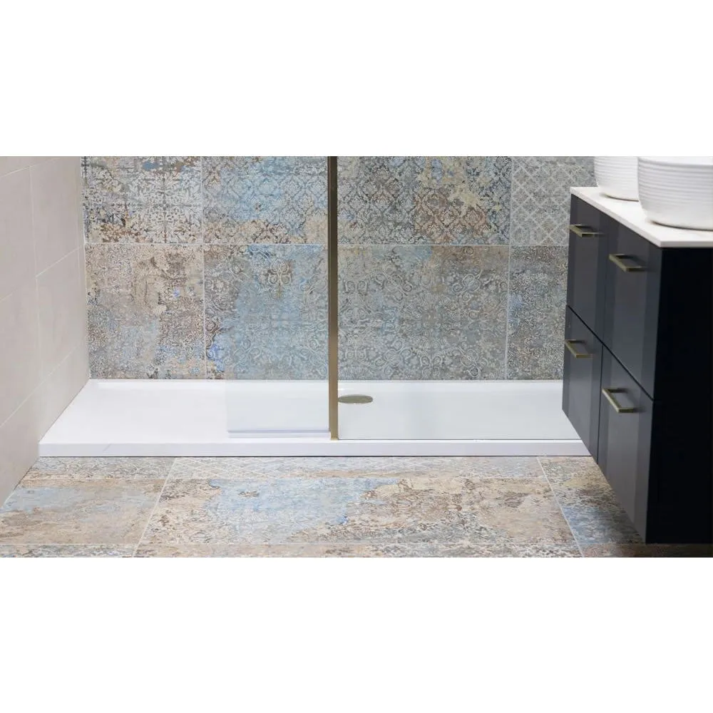 Roman Stone Solid Surface Anti Slip Shower Tray - 1100 x 800 x 40mm