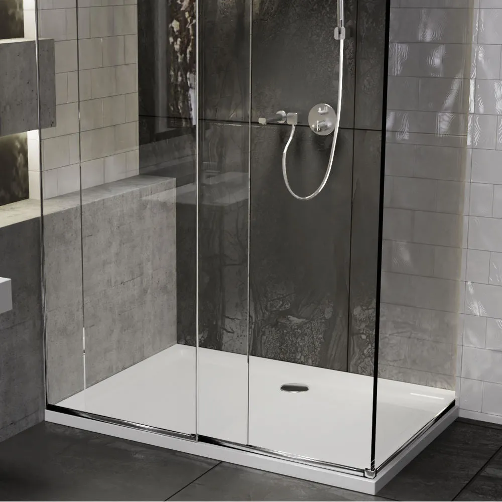 Roman Stone Solid Surface Anti Slip Shower Tray - 1100 x 800 x 40mm