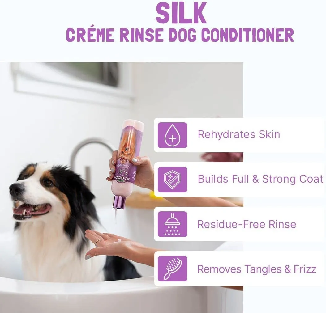 Silk Creme Rinse Dog Conditioner - Conditioner for Dogs, Puppy Conditioner, Dog Conditioner Detangler, Dog Hair Conditioner - 1 Gallon