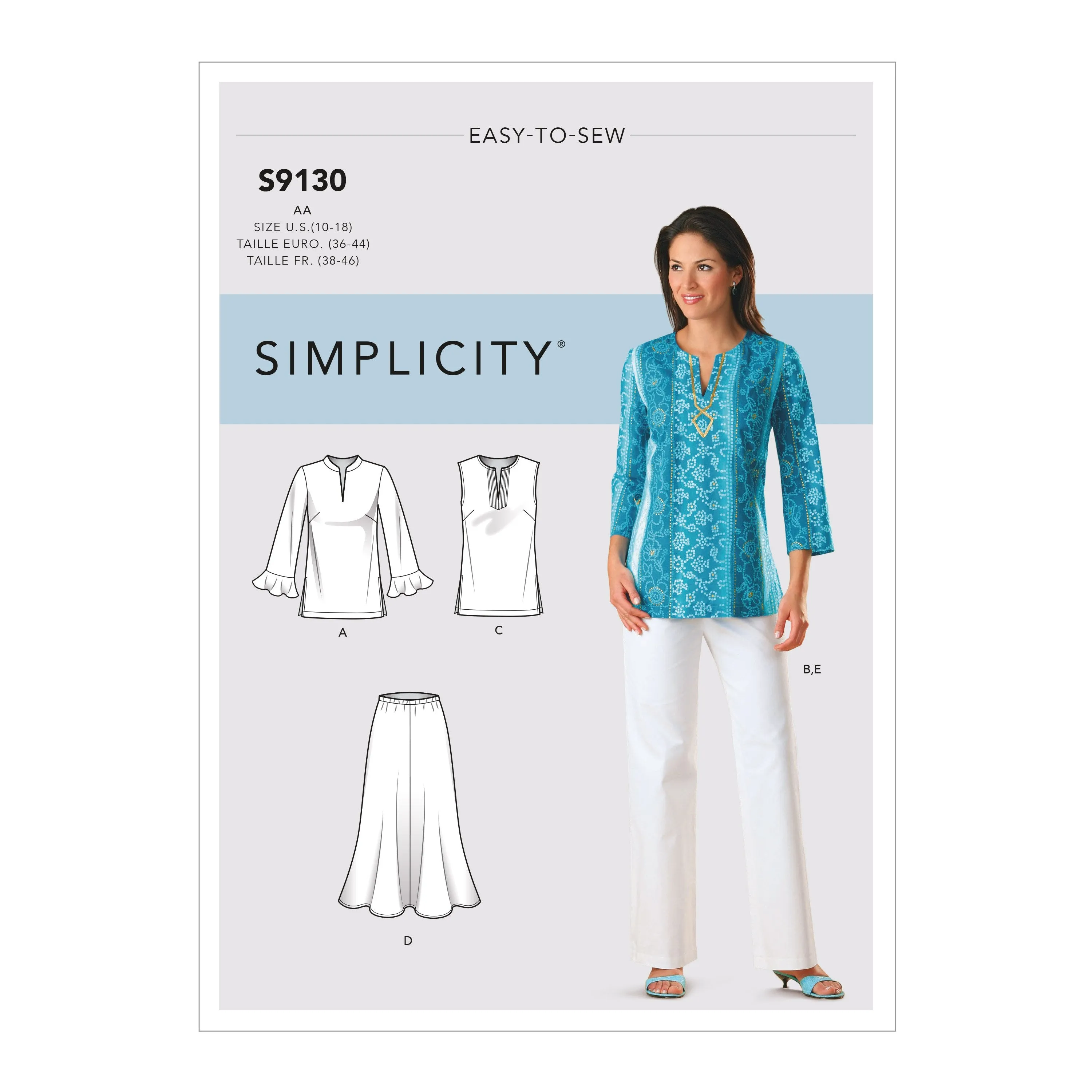 Simplicity Sewing Pattern S9130 Misses / Women's Tops and Bottoms