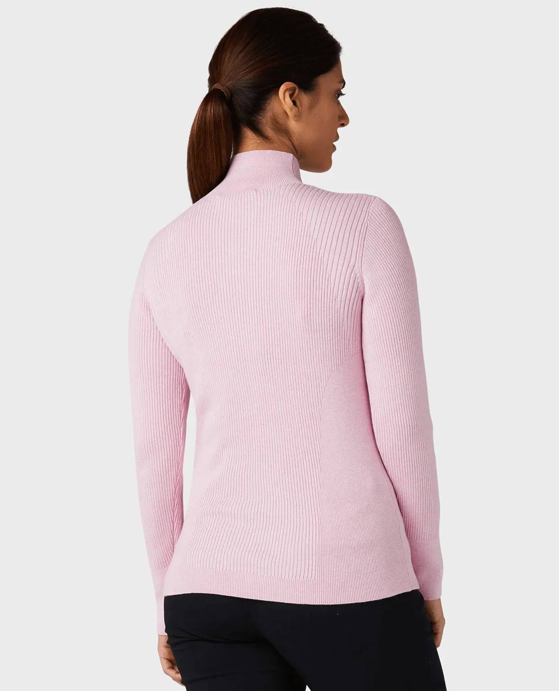 SIZE XS - CALLAWAY Knitted High Neck Sweater D022 Pink Nectar