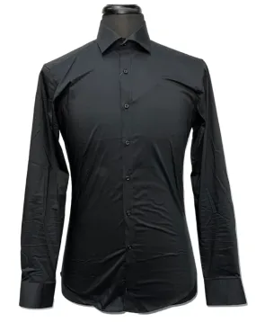 Slim Fit Dress Shirt Black