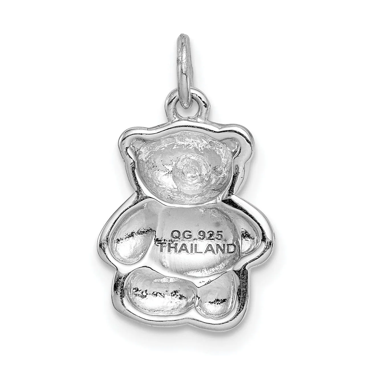 Sterling Silver Rhodium plated Teddy Bear Pendant