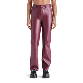 Steve Madden Loren Faux Leather Straight Leg Pants