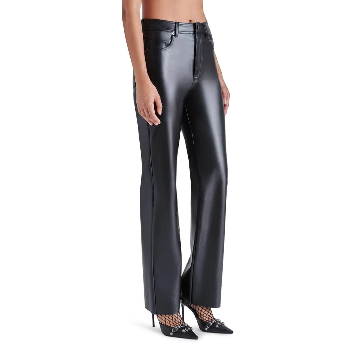 Steve Madden Loren Faux Leather Straight Leg Pants